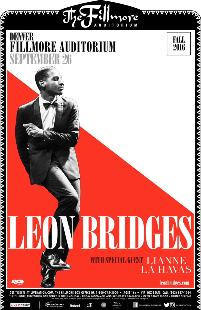 Leon Bridges @ The Fillmore 9.26