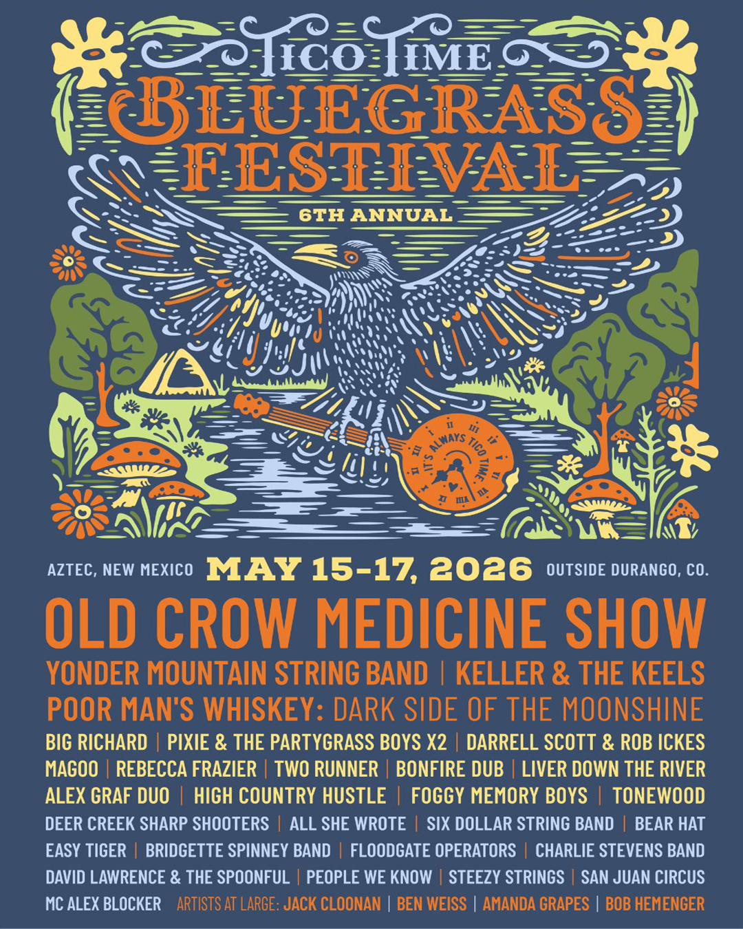 Your Guide to the Tico Time Bluegrass Festival 2026